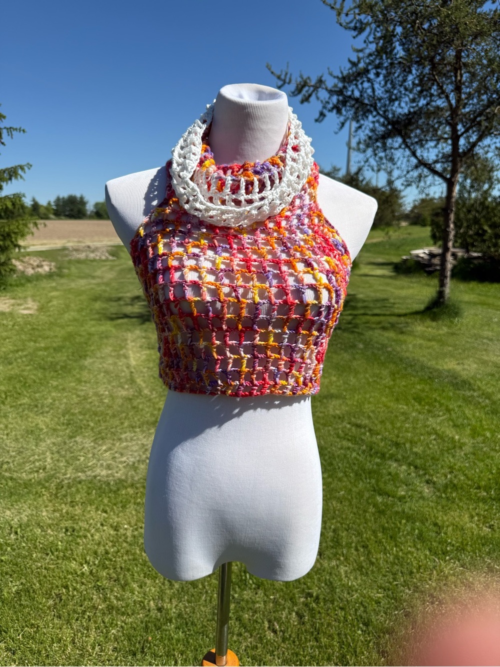 Handmade Crochet Crop Top | Multicolour
